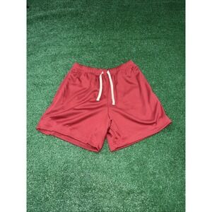 Forever 21 Men's Red Drawstring Athletic Mesh Shorts Size Medium